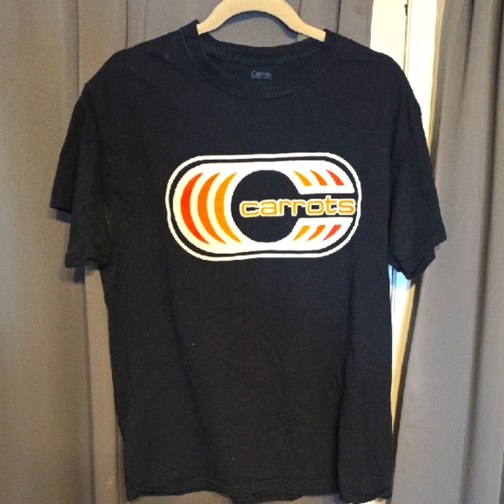 Carrots By Anwar Carrots Men's Black T-Shirt Logo‎ Graphic Sz L GUC READ